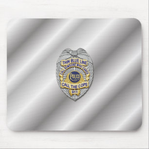 Thin Blue Line Abzeichen Mousepad