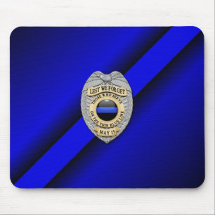 Thin Blue Line Abzeichen Mousepad