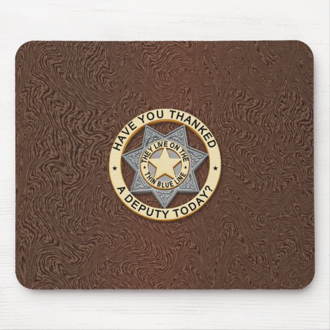 Thin Blue Line Abzeichen Mousepad (Vorne)