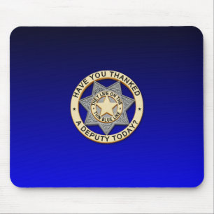 Thin Blue Line Abzeichen Mousepad