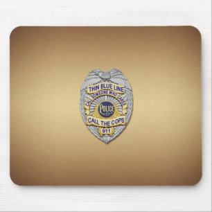 Thin Blue Line Abzeichen Mousepad