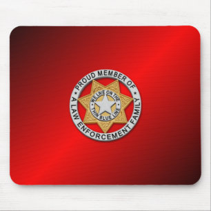 Thin Blue Line Abzeichen Mousepad