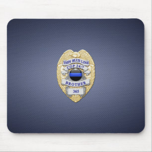 Thin Blue Line Abzeichen Mousepad