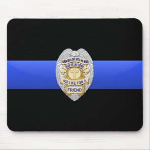 Thin Blue Line - Abzeichen Mousepad