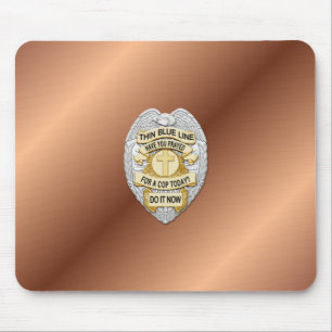 Thin Blue Line Abzeichen Mousepad
