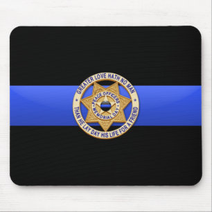 Thin Blue Line - Abzeichen Mousepad