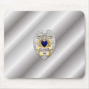 Thin Blue Line Abzeichen Mousepad