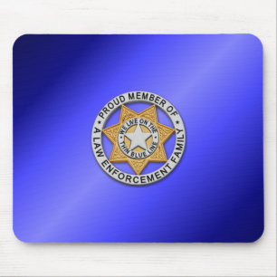 Thin Blue Line Abzeichen Mousepad