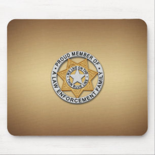 Thin Blue Line Abzeichen Mousepad