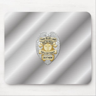 Thin Blue Line Abzeichen Mousepad