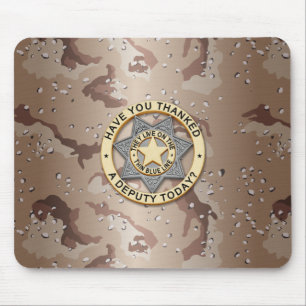 Thin Blue Line Abzeichen Mousepad