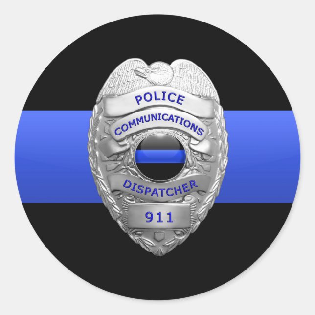 Thin Blue Line Abzeichen Sticker (Vorderseite)