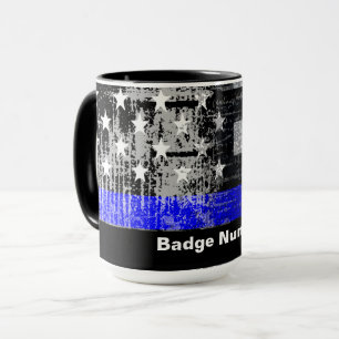Thin Blue Line Abzeichen# Tasse