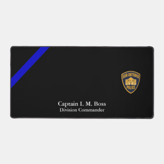 Thin Blue Line - Agency Patch Desk Name Plate Schreibtischunterlage