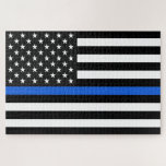 Thin Blue Line American Flag<br><div class="desc">Die Thin Blue Line ist ein Symbol,  das von der Strafverfolgung verwendet wird.</div>
