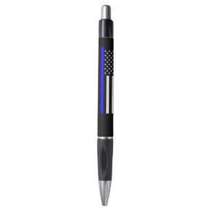 Thin Blue Line American Flag Grafik auf einem Kugelschreiber