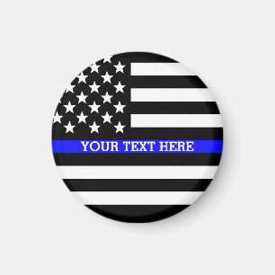 Thin Blue Line - American Flag Personalisiert Cust Magnet