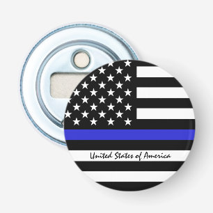 Thin Blue Line & American Flag Police / US-Büro Flaschenöffner