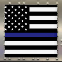 Thin Blue Line - Amerikanische Flagge