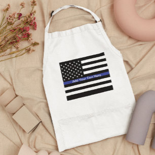 Thin Blue Line - Amerikanische Flagge Schürze