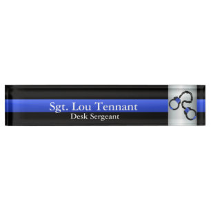 Thin Blue Line - An die Bruderschaft gebunden Namensplakette