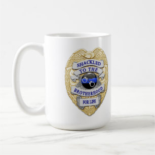 Thin Blue Line - An die Bruderschaftsmarke gekette Kaffeetasse