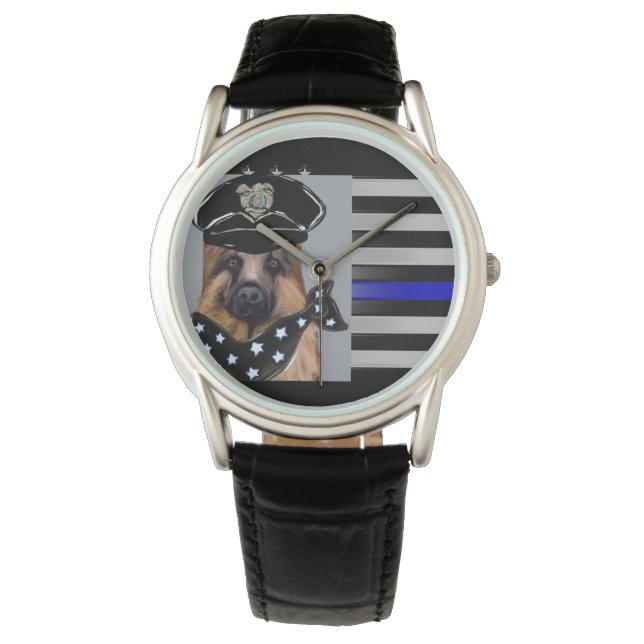 THIN BLUE LINE ARMBANDUHR (Vorderseite)