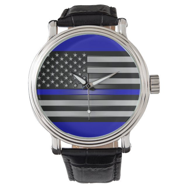 THIN BLUE LINE ARMBANDUHR (Vorderseite)
