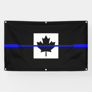 Thin Blue Line auf kanadischem Flaggendesign Banner