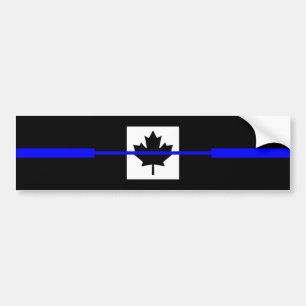 Thin Blue Line auf kanadischer Flagge Dekoration Autoaufkleber