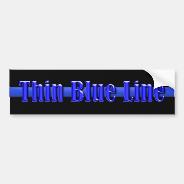 Thin Blue Line Autoaufkleber (Vorne)