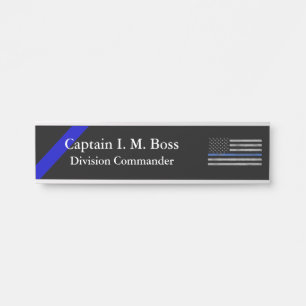 Thin Blue Line - beängstigende, irdische Flagge Türschild