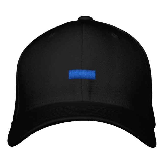 Thin Blue Line Bestickte Baseballkappe (Vorderseite)
