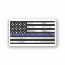 Thin-Blue-Line-Blue-Lives-Matter-Flag-Aufkleber Aufkleber