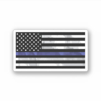 Thin-Blue-Line-Blue-Lives-Matter-Flag-Aufkleber Aufkleber