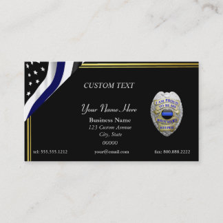 Thin Blue Line Brothers Bewahren Abzeichen Busines Visitenkarte
