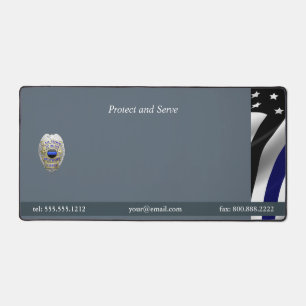 Thin Blue Line Bruderwächter-Abzeichen Schreibtischunterlage