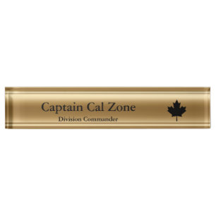 Thin Blue Line Canadian Ahornleaf Namplate Namensplakette