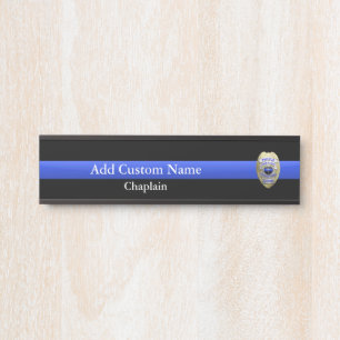 Thin Blue Line Chaplain Abzeichen Türschild