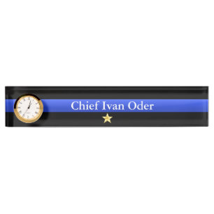 Thin Blue Line - Chief 1 Star Rank Namensplakette