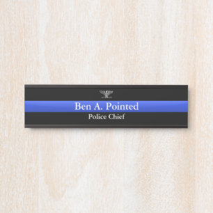 Thin Blue Line - Chief Full Bird Eagle Rank Türschild