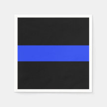 Thin Blue Line Cocktail Papier Napkin