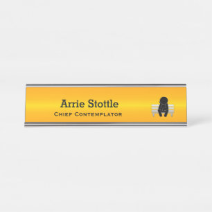 Thin Blue Line - Contemplator Schreibtischnamensplakette