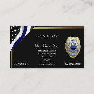Thin Blue Line Custom Captain Business Card Visitenkarte