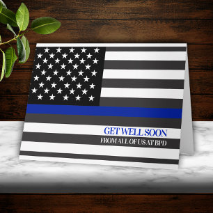 Thin Blue Line Custom Greeting Karte