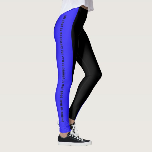 Thin Blue Line - Ein paar gute Männer und Frauen Leggings (Rechts)