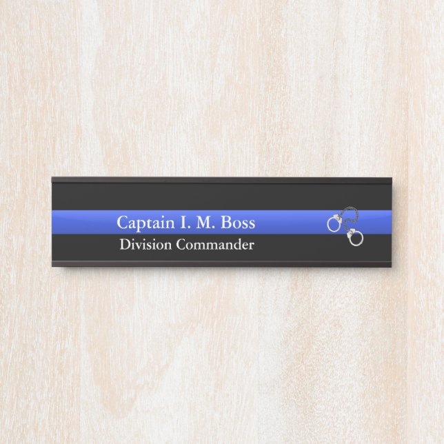 Thin Blue Line - Fesseln Türschild (Vorderseite )