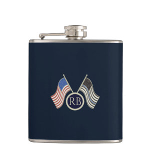 Thin Blue Line Flachmann