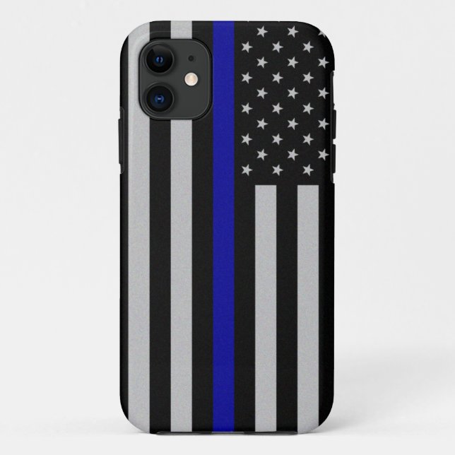 Thin Blue Line Flag Case-Mate iPhone Hülle (Rückseite)