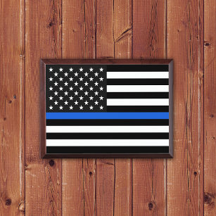 Thin Blue Line Flag der USA Awardplakette